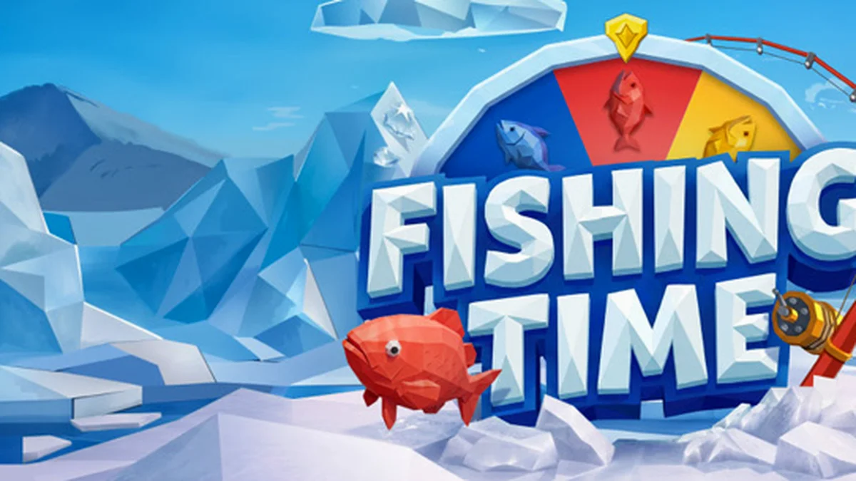 Tampilan antarmuka game Fishing Time di perangkat mobile